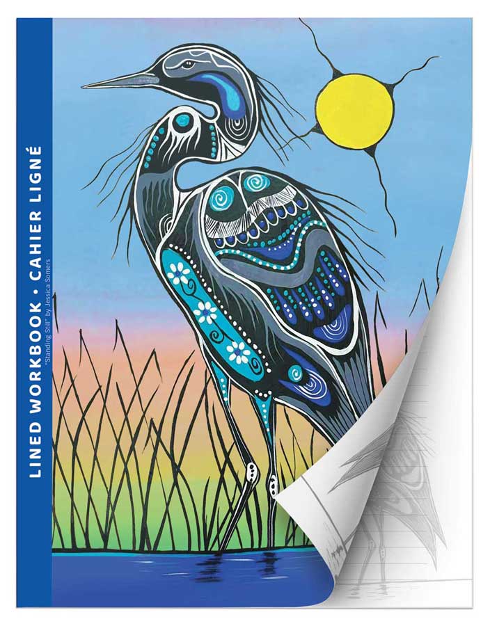Standing Still : Indigenous Art Lined Workbook (Cahier Ligné)  by Odanak Abenaki artist Jessica Somers
