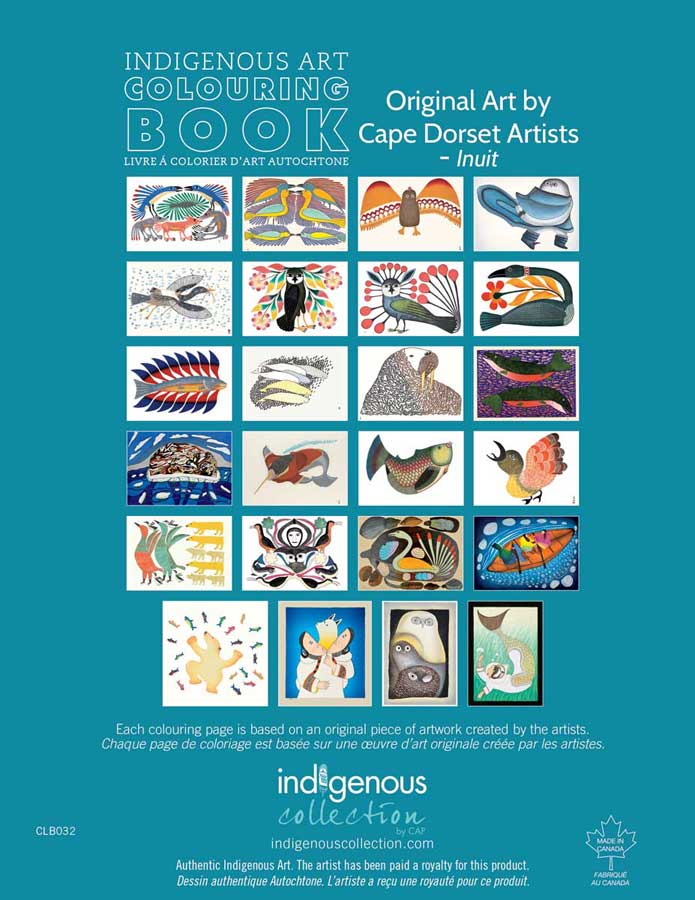 Indigenous Art Colouring Book / Livre à colorier d'art autochtone - Cape Dorset Artists