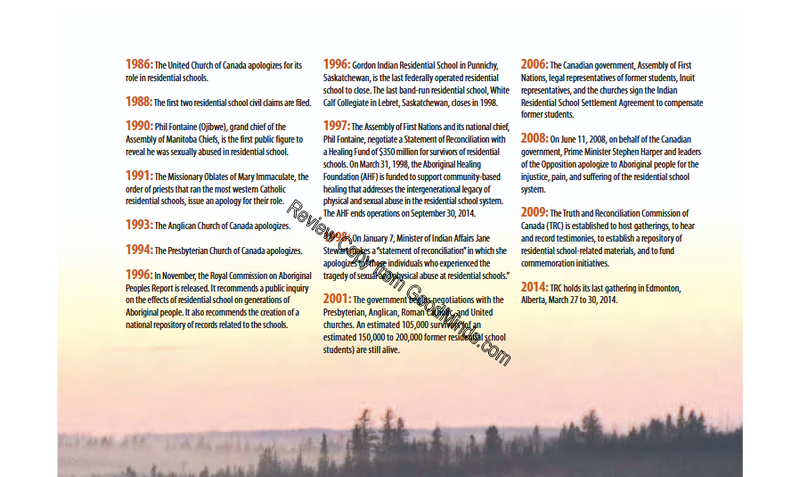 Residential Schools, With the Words and Images of Survivors, A National History