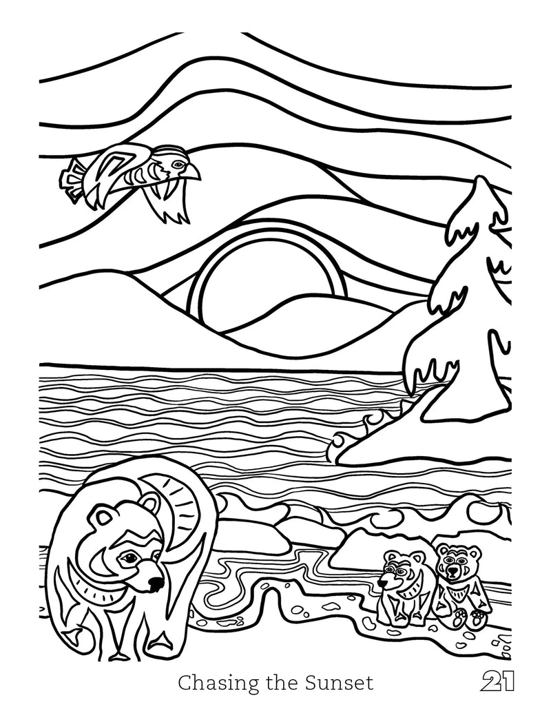 Indigenous Art Colouring Book / Livre à colorier d'art autochtone - Shelley Davies